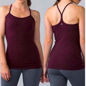 LULULEMON Power Y Tank in Maroon/ Bordeaux